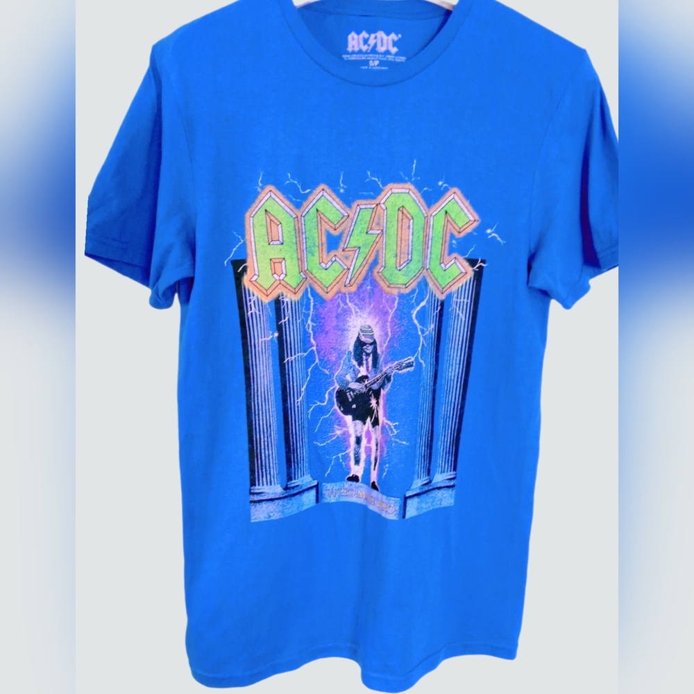 AC/DC Who Made Who Blue Graphic T-Shirt - Size M (Men's)